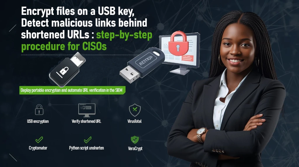 Chiffrer des fichiers sur une clé USB, Détecter les liens malveillants derrière les URLs raccourcies : procédure étape par étape pour RSSI