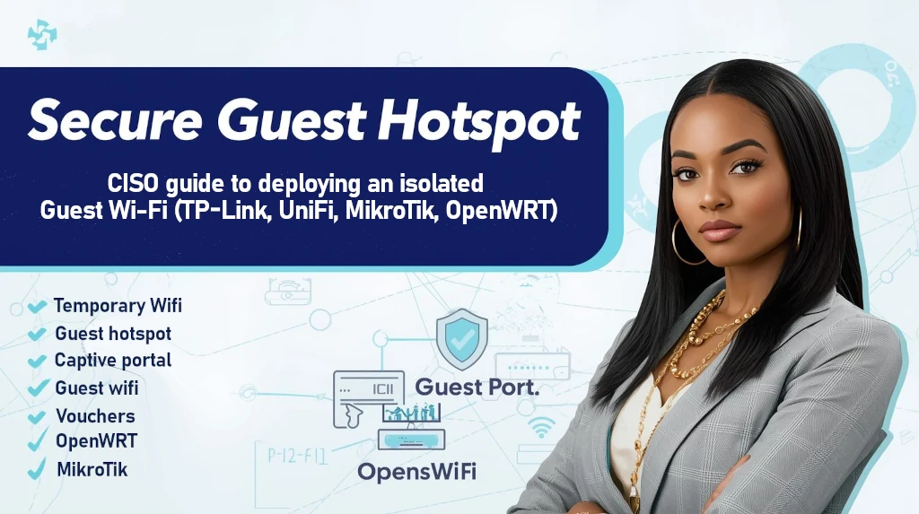 Hotspot invité sécurisé : guide du RSSI pour déployer un Wi-Fi invité isolé (TP-Link, UniFi, MikroTik, OpenWRT)